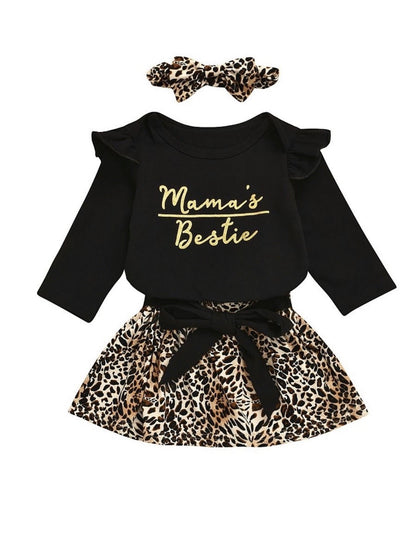 Leopard skirt set