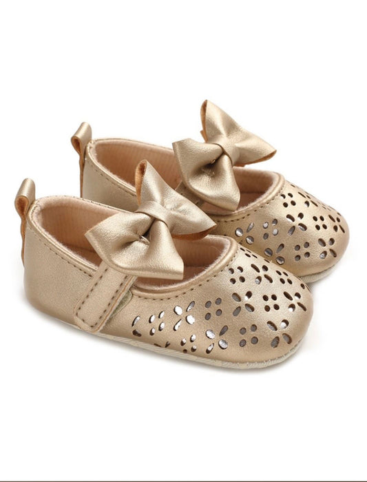 Gold baby dress shoes