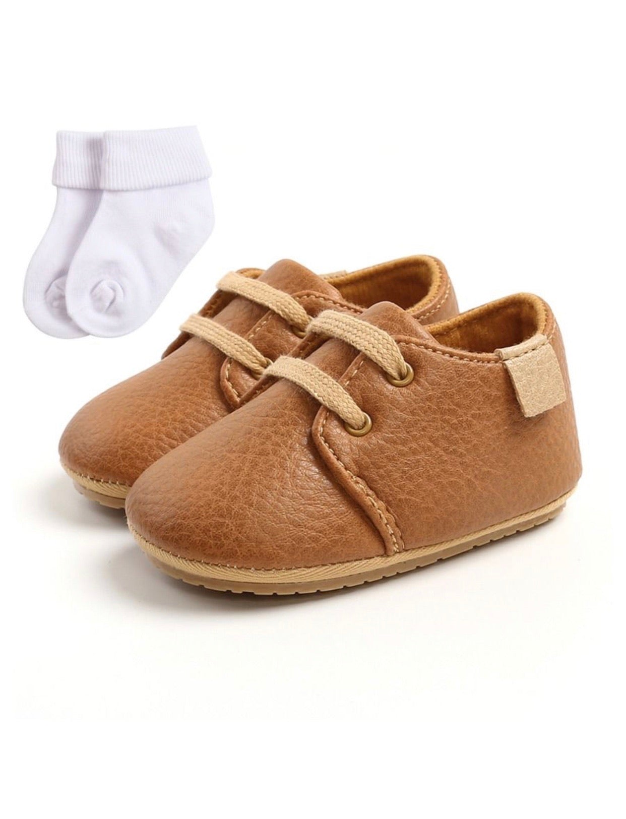 Khaki shoes with free pair socks