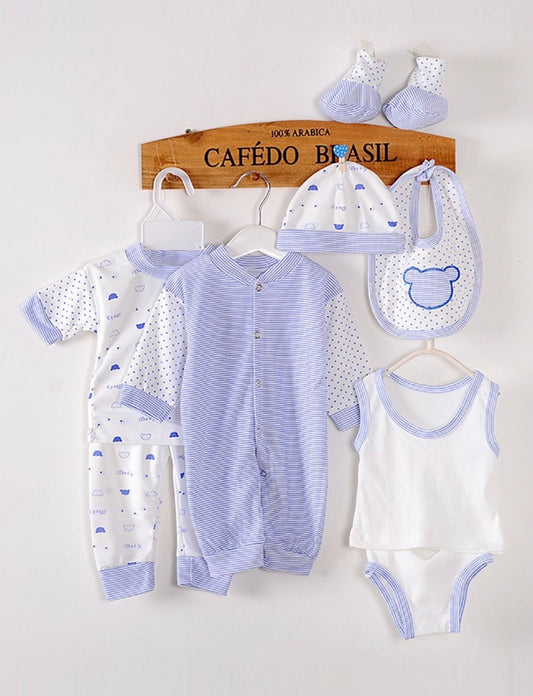 8 piece Newborn set blue