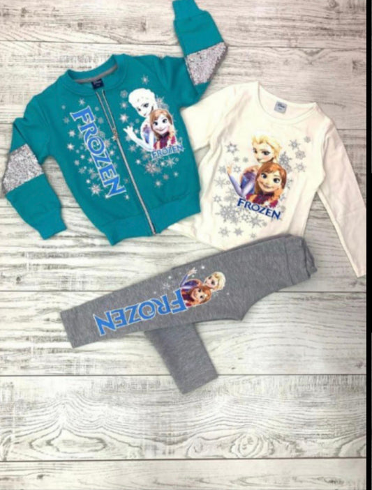 3 piece blue jogger set