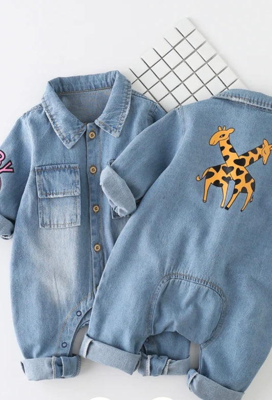 Long Sleeve Animal print Denim