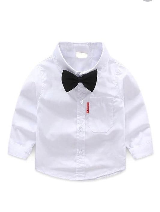 White button down, bow tie not included