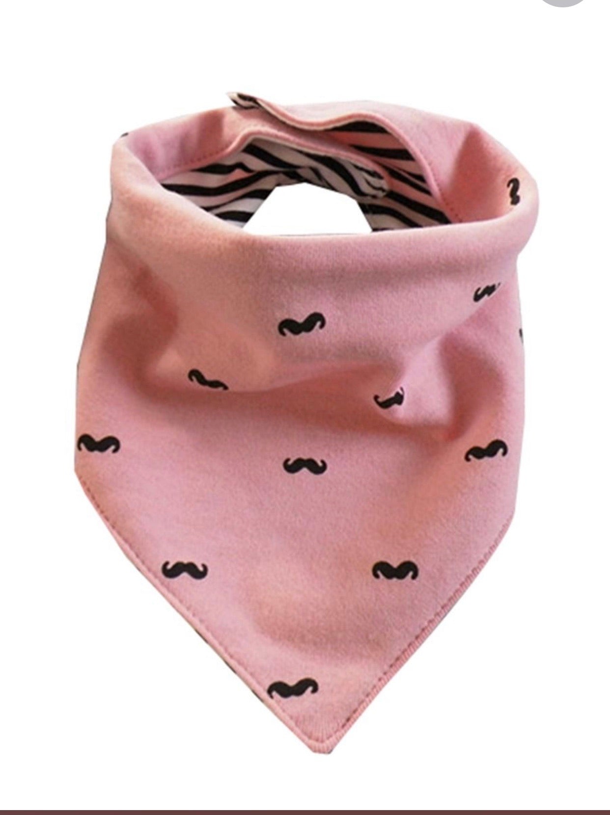 3- pack button scarf bib pink